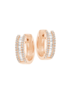 DJULA WOMEN'S ECLAT 18K ROSE GOLD & DIAMOND HOOP EARRINGS,400014791473