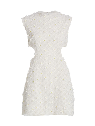 Aje Women's Scent Of Summer Bead & Floral-embellished Mini-dress In White