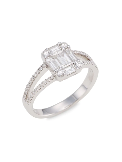 Saks Fifth Avenue Women's 14k White Gold & 0.90 Tcw Diamond Ring