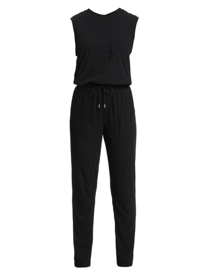 Atm Anthony Thomas Melillo High Torsion Cotton-jersey Jumpsuit In Black