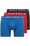 Hugo Boss Three-pack Of Stretch-cotton Boxer Briefs In Patterned