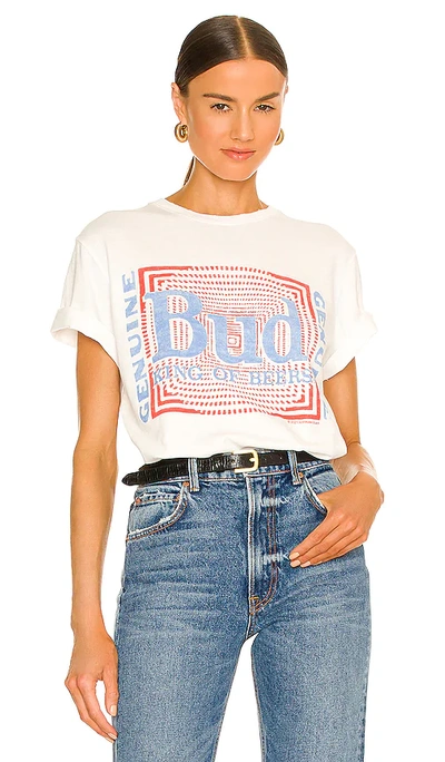 Junk Food Budweiser Psych Pattern Tee In White