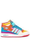 ADIDAS ORIGINALS FORUM 运动鞋 – TEAM COLLEGE GOLD  PULSE AQUA  & PINK TINT,AORI-WZ51