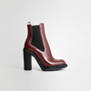 Alexander Mcqueen Tread-sole Patent-leather Ankle Boots In Brown