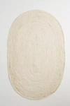 Anthropologie Handwoven Lorne Oval Rug By  In White Size 5x8