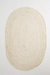 Anthropologie Handwoven Lorne Oval Rug By  In White Size 9x12