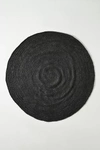 Anthropologie Handwoven Lorne Round Rug By  In Black Size 4 D