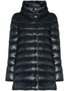 Herno Amelia Stand Collar Down Puffer Coat In Blau