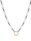 David Yurman 4.5mm Lexington Amulet Vehicle Necklace In Silver And 18k Gold In Silver