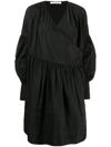 Cecilie Bahnsen Wide Wrap Dress In Schwarz