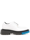 Off-white 40mm Brushed Leather Lace-up Shoes In Weiss