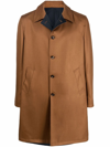 Lardini Single-breasted Tailored Coat In Braun