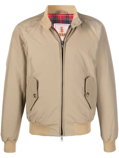 Baracuta Zip-up Bomber Jacket In Nude