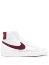 Nike White & Red Blazer Mid '77 Vintage Sneakers In White/ Team Red