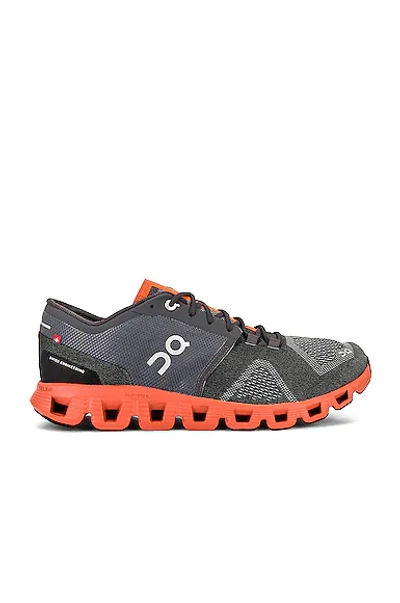On Men's Cloud X Low Top Sneakers In Rust & Rock
