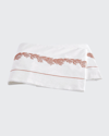 Matouk 520 Thread-count Full/queen Flat Sheet In Red