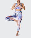 Sweaty Betty Super Sculpt Printed 7/8 Leggings In Pink Texture