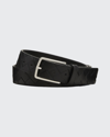 Bottega Veneta Men's Cintura Intrecciato Leather Belt In Multi-nero