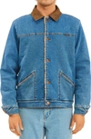 BILLABONG X WRANGLER RANGE FLEECE LINED DENIM JACKET,ABYJK00132