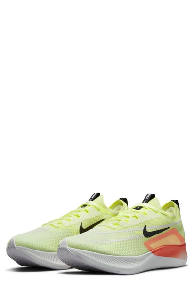 Nike Zoom Fly 4 Sneakers In Barely Volt/hyper Orange-green In Yellow/ Black