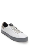 Karl Lagerfeld Low Top Sneaker On Grey Cup Sole In White/grey