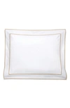 Matouk Ansonia Percale Standard Sham In White/almond