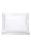 Matouk Ansonia Percale King Sham In White/ Jade