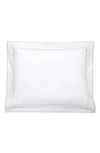 Matouk Ansonia Percale King Sham In White/ Sterling