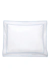 Matouk Ansonia Percale Euro Sham In White/ocean
