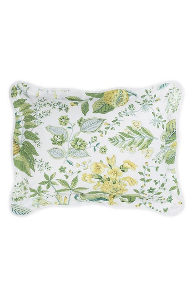 Matouk Schumacher Pomegranate Quilted Boudoir Sham In Citrus