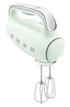 Smeg Green Retro-style Hand Mixer In Pastel Green