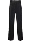 Off-white Padded Straight-leg Trousers In Black