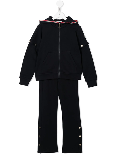 Moncler Kids' Stripe-detail Two-peice Tracksuit In Blue