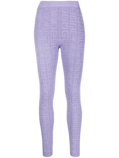 Givenchy Lace Monogram Stretch Legging In Mauve