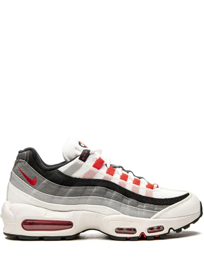 Nike Air Max 95 Qs Sneakers In White/chile Red