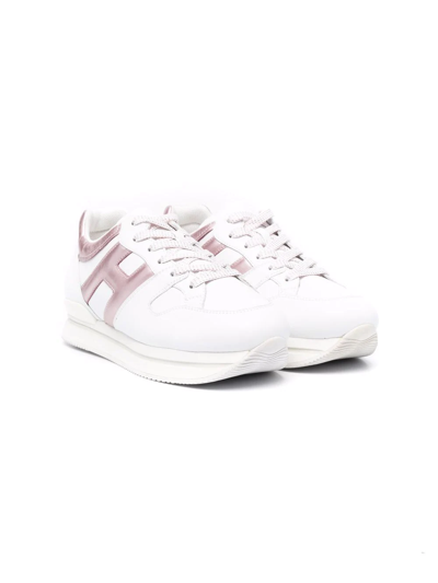 Hogan Teen Low-top Lace-up Trainers In White
