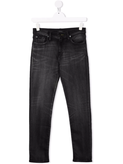 Ralph Lauren Kids' Mid-rise Straight Jeans In Black
