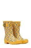 Joules Print Molly Welly Rain Boot In Gold Geo Dog