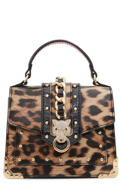 Aldo Mini Baro Top Handle Crossbody Bag In Brown Multi