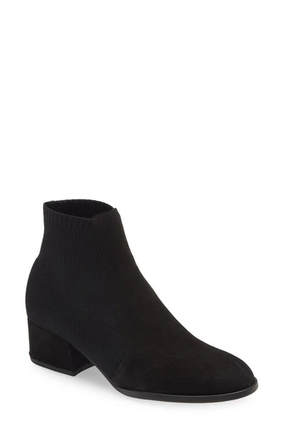 Eileen Fisher Aesop Suede Pull-on Ankle Booties In Black