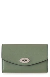 Mulberry Medium Darley Leather Wallet In Cambridge Green