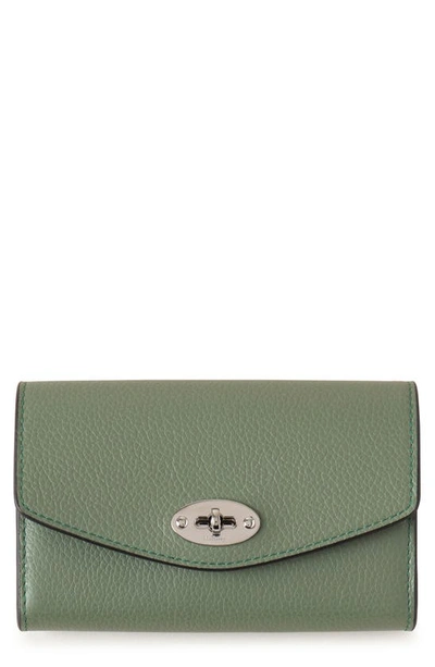 Mulberry Medium Darley Leather Wallet In Cambridge Green