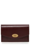 Mulberry Medium Darley Leather Wallet In Oxblood
