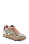 Voile Blanche Viole Blanche Julia Genine Shearling Jogger Sneaker In Beige-grey