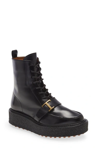 Tod's Creeper Belted Boot In Black