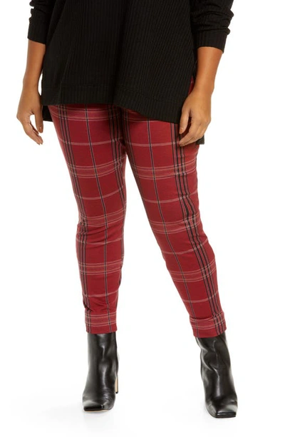 Sanctuary Runway Plaid Ponte Pocket Leggings In Kingsley