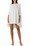 English Factory High Low Shift Minidress In White