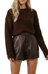 English Factory Cozy Roundneck Sweater In Chocolate