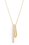 Dana Rebecca Designs 14k Yellow Gold Reese Brooklyn Knife-edge Drop Diamond Necklace In Yellow Gold