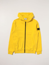 Stone Island Kids Jacket For Boys In Yellow